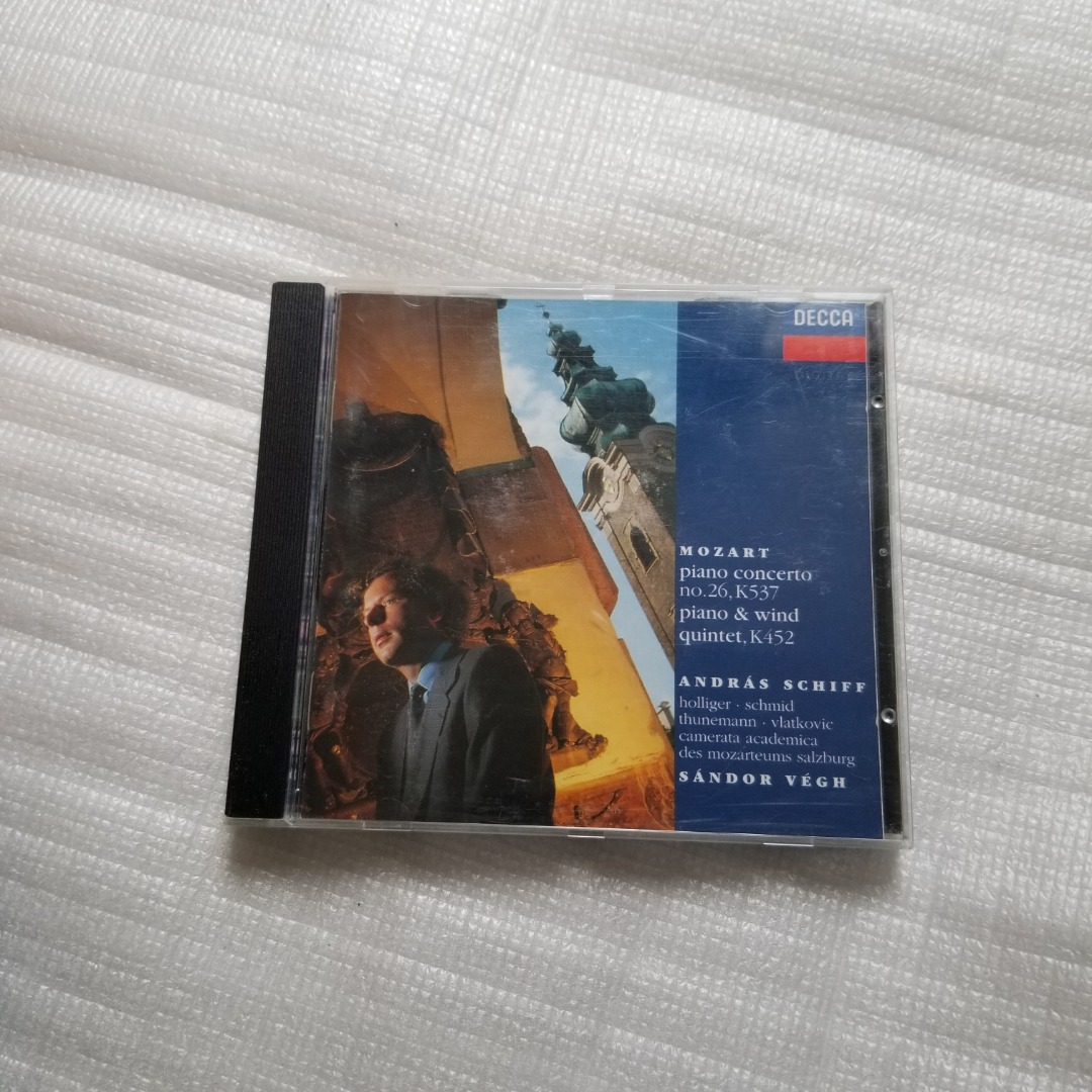 CD　配件,　Quintet　K452　Piano　Mozart　音樂與媒體-　興趣及遊戲,　Piano　Decca德國版),　Carousell　Concerto　Wind　no.26;'　(Schiff,　音樂、樂器　及DVD