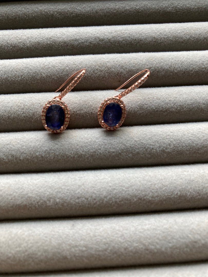 Gold outlet sapphire earrings