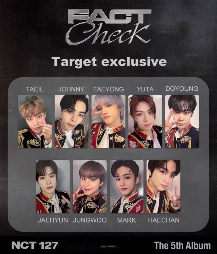 NCT 127 FACT CHECK TARGET POB PHOTOCARD PC, Hobbies & Toys