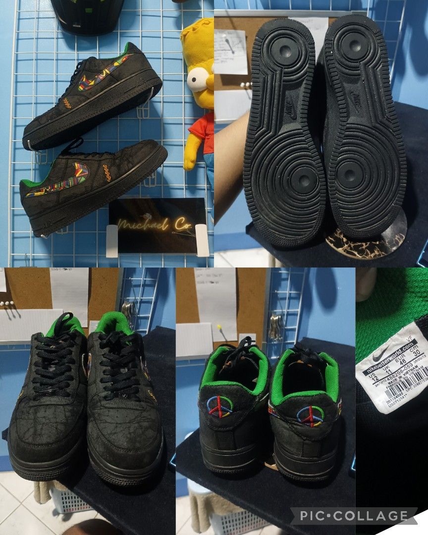 Nike Af1 Rasta Nike AF1 Peace Rasta, Men's Fashion, Footwear, Sneakers on Carousell