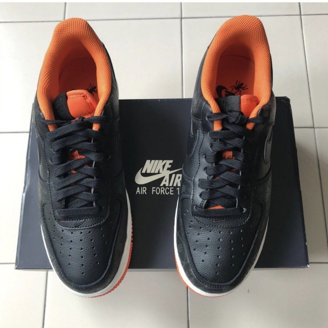 Air Force 1's Black/Orange + Reflective, Men's Fashion, Footwear, Casual  shoes on Carousell