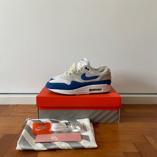 Air max 1 anniversary blue top for sale