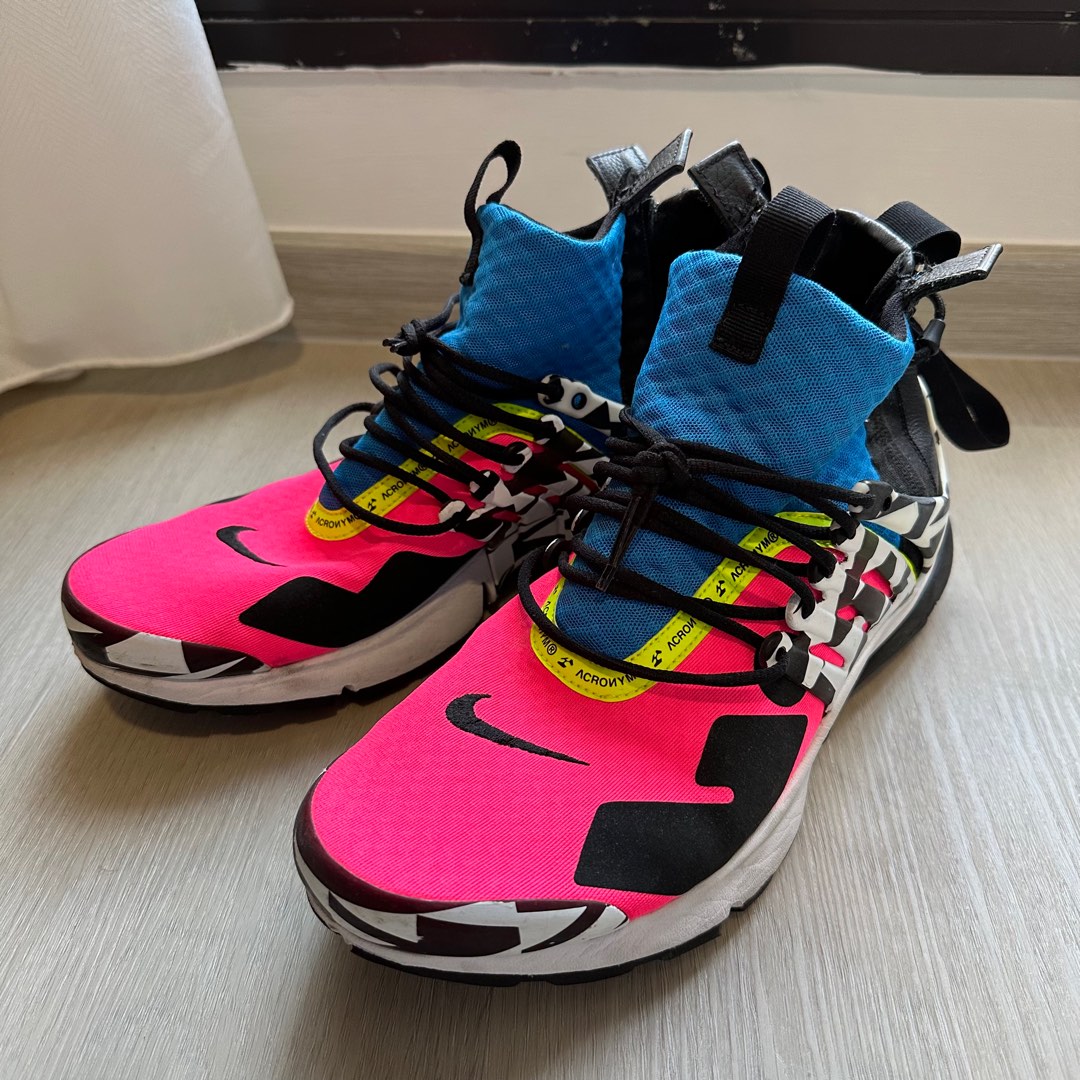 Nike Air Presto Mid x Acronym Racer Pink US10 Men s Fashion