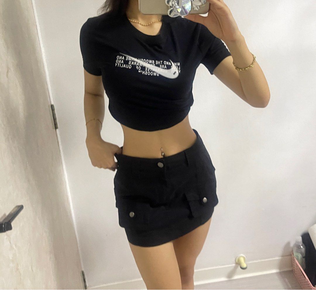 nike tube top outfit
