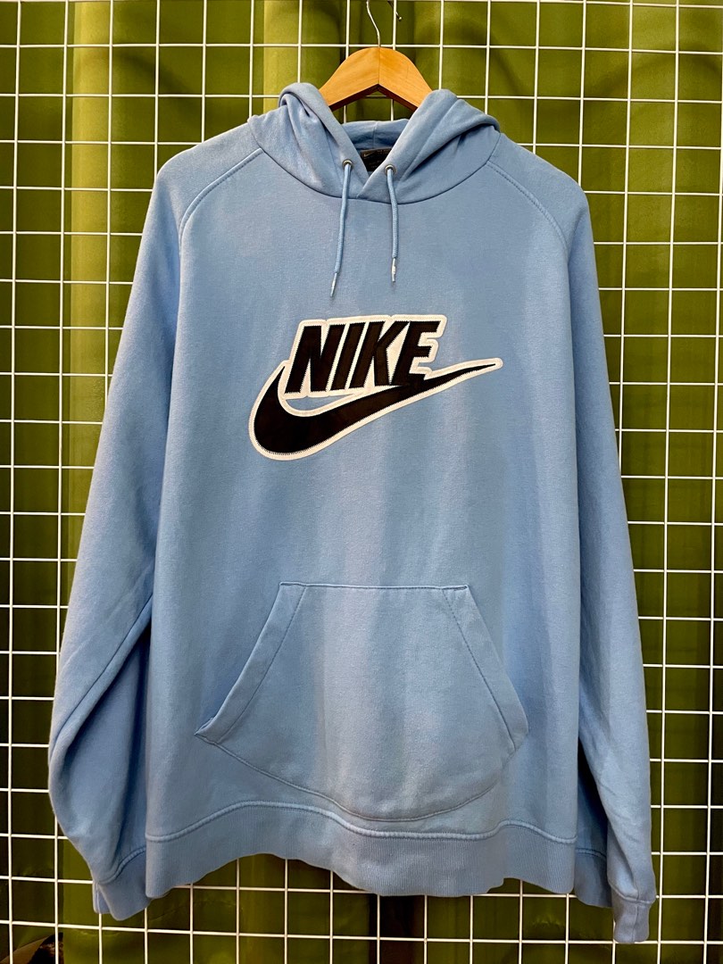 NIKE HOODIE LIGHT BLUE Men s Fashion Coats Jackets and Outerwear on Carousell