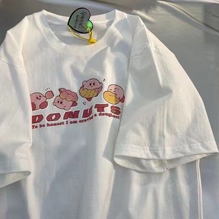 Oversized short sleeve kirby top