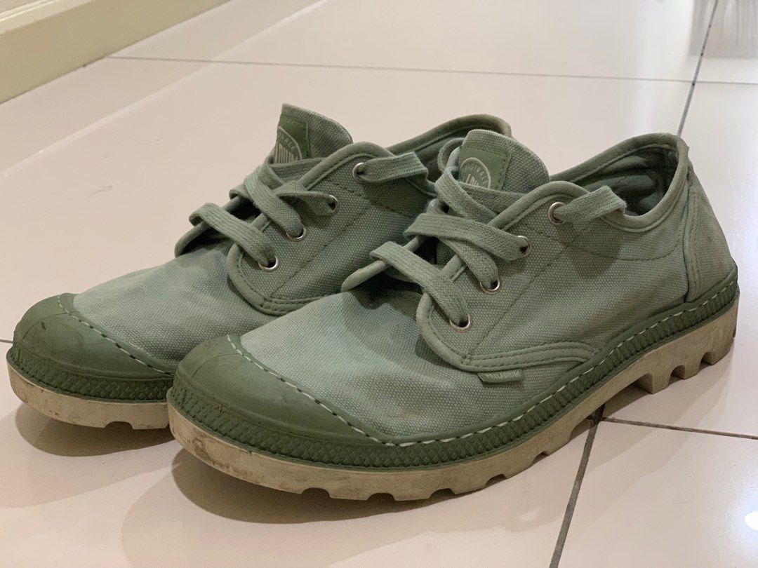 Original Palladium pampa low Mens Boot Green Men s Fashion