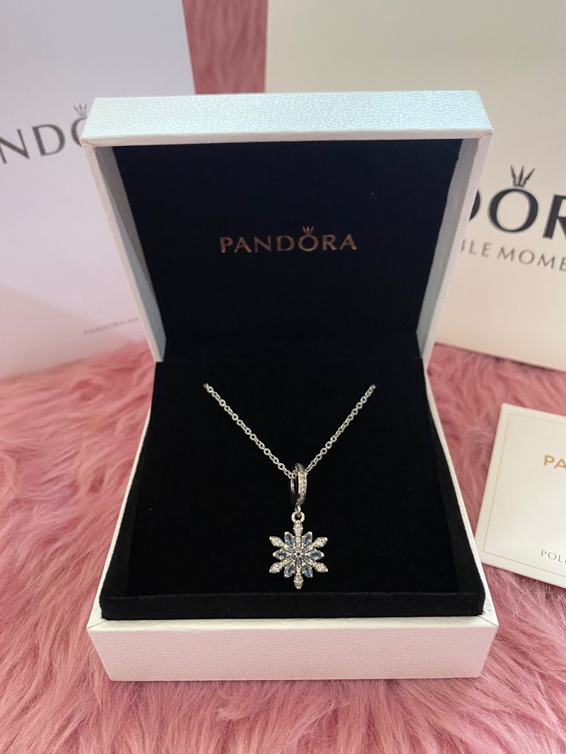 Pandora Snowflakes Necklace Women s Fashion Jewelry Organizers Necklaces on Carousell