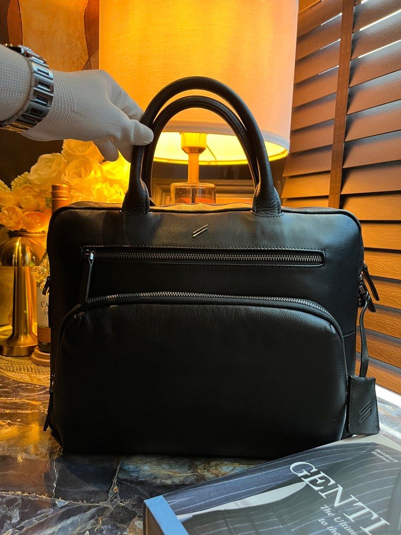 Genuine leather briefcase bag outlet