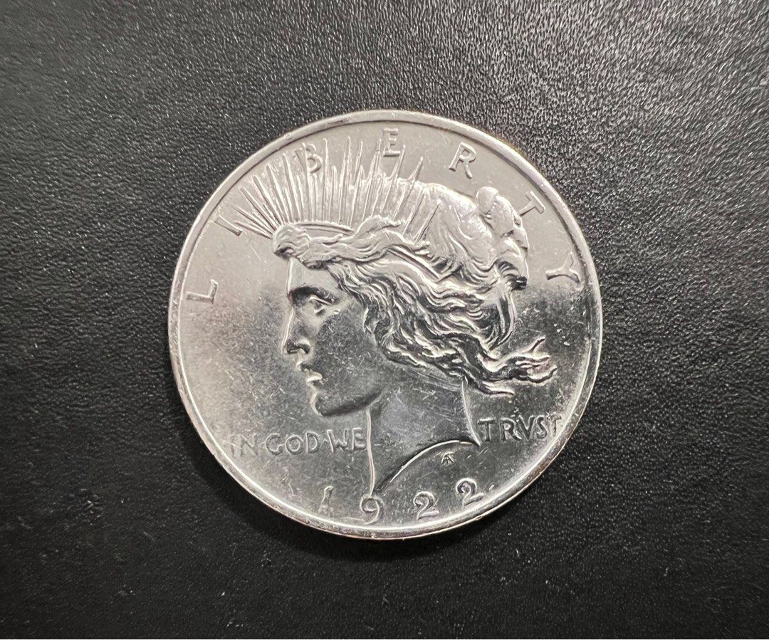 美國1923年和平鴿1美元900 銀幣重量26.96g AUNC 品, 興趣及遊戲, 收藏品及紀念品, 錢幣- Carousell