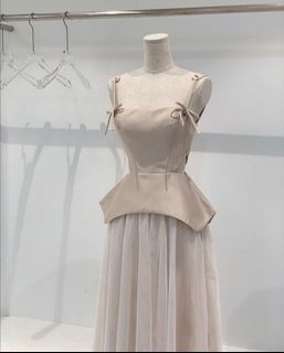 Peplum Tulle Dress