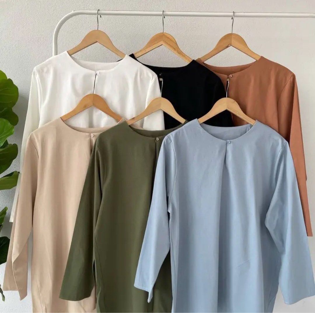 Plain Loose Cotton Blouse