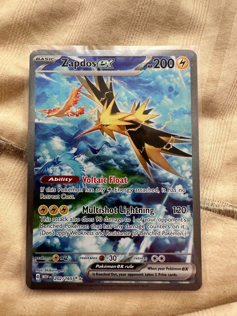 Pokemon 151 Zapdos SAR, Hobbies & Toys, Toys & Games on Carousell