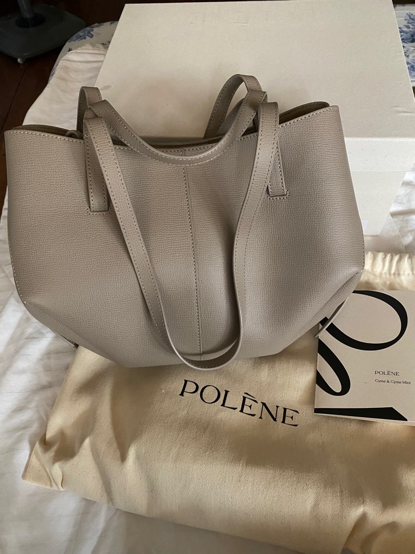 Polène, Bag - Cyme Mini - Cognac Textured Leather
