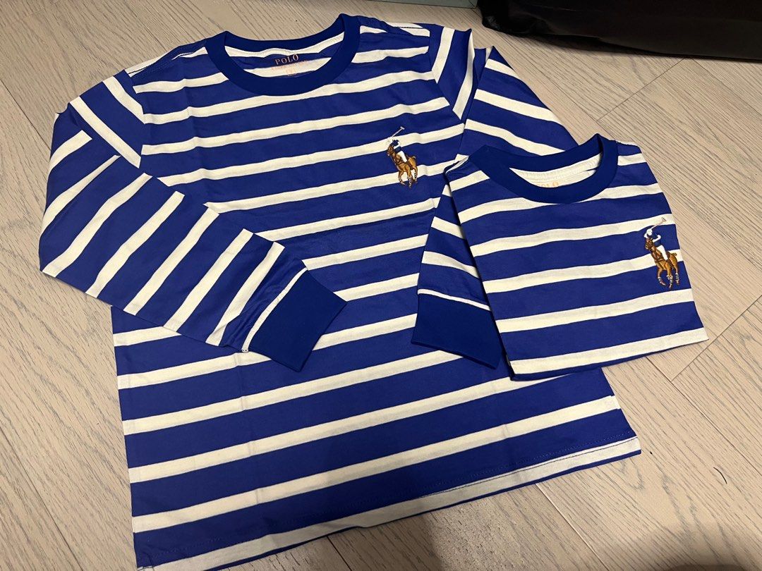 Polo Ralph Lauren 長袖間條兄弟姊妹裝size 135, 兒童＆孕婦用品, 嬰兒