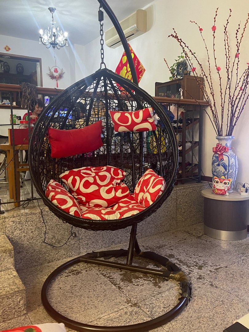 Rattan Swing Chair with delivery , Furniture & Home Living, Furniture