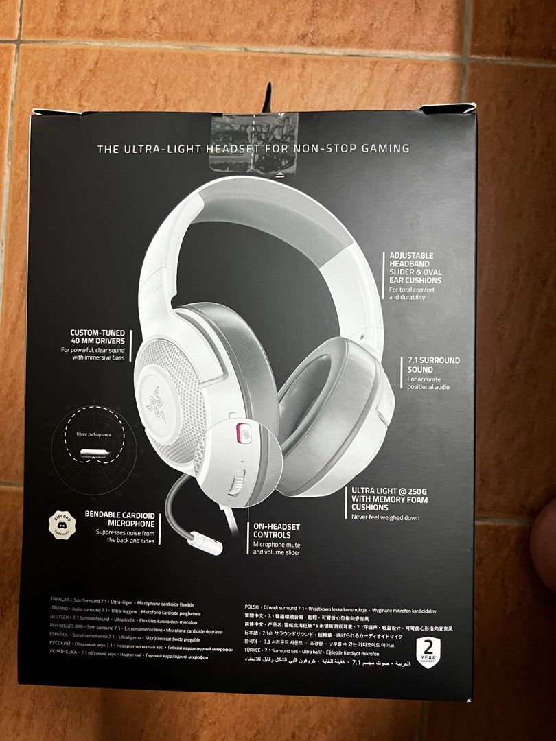 Razer Kraken X ( White version), Audio, Headphones & Headsets on Carousell