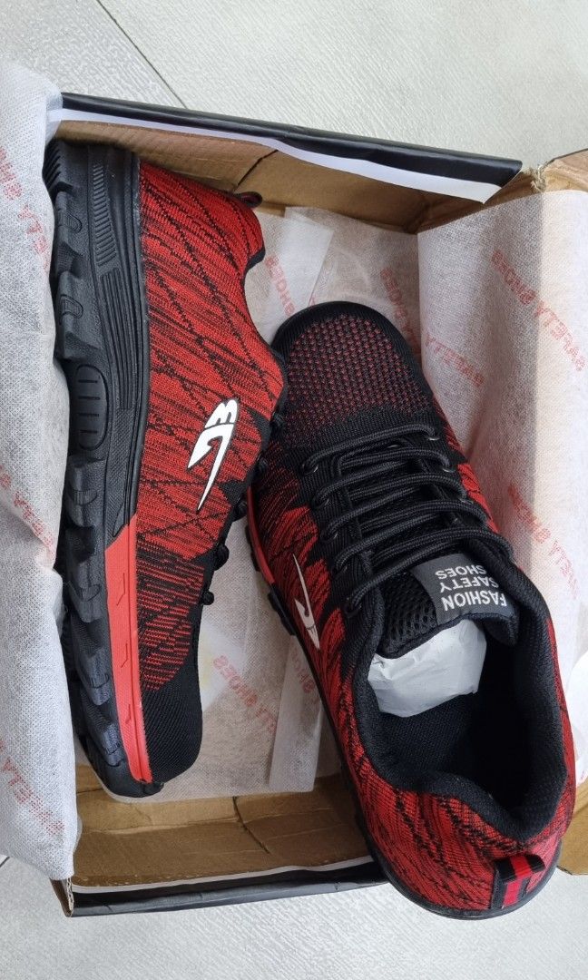 Red deals safety shoes