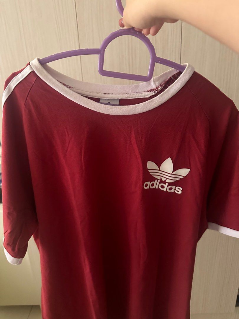 Red and white adidas top store