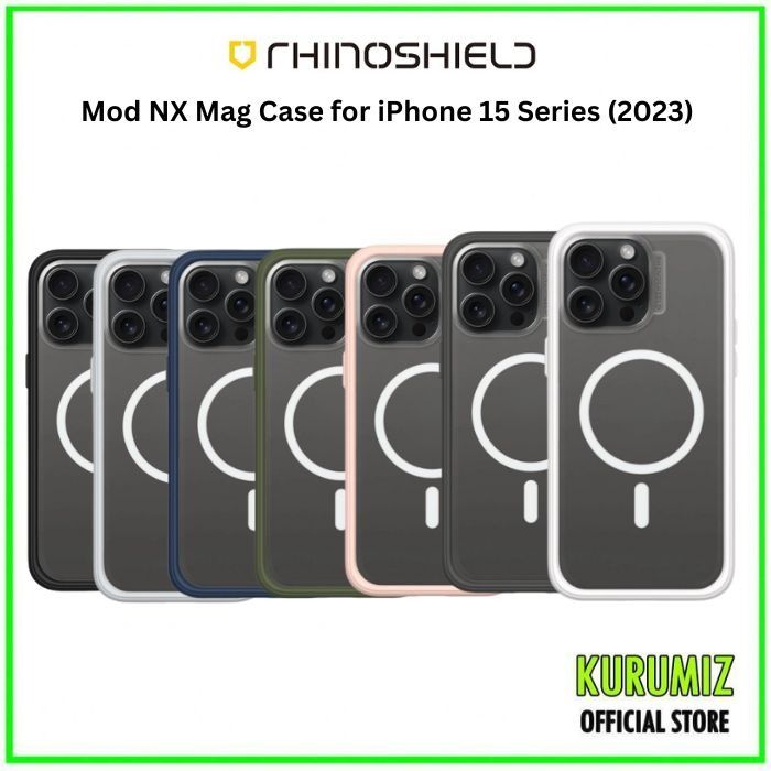 RhinoShield Mod NX (MagSafe) iPhone 15 Pro Case Clear Backplate / Black