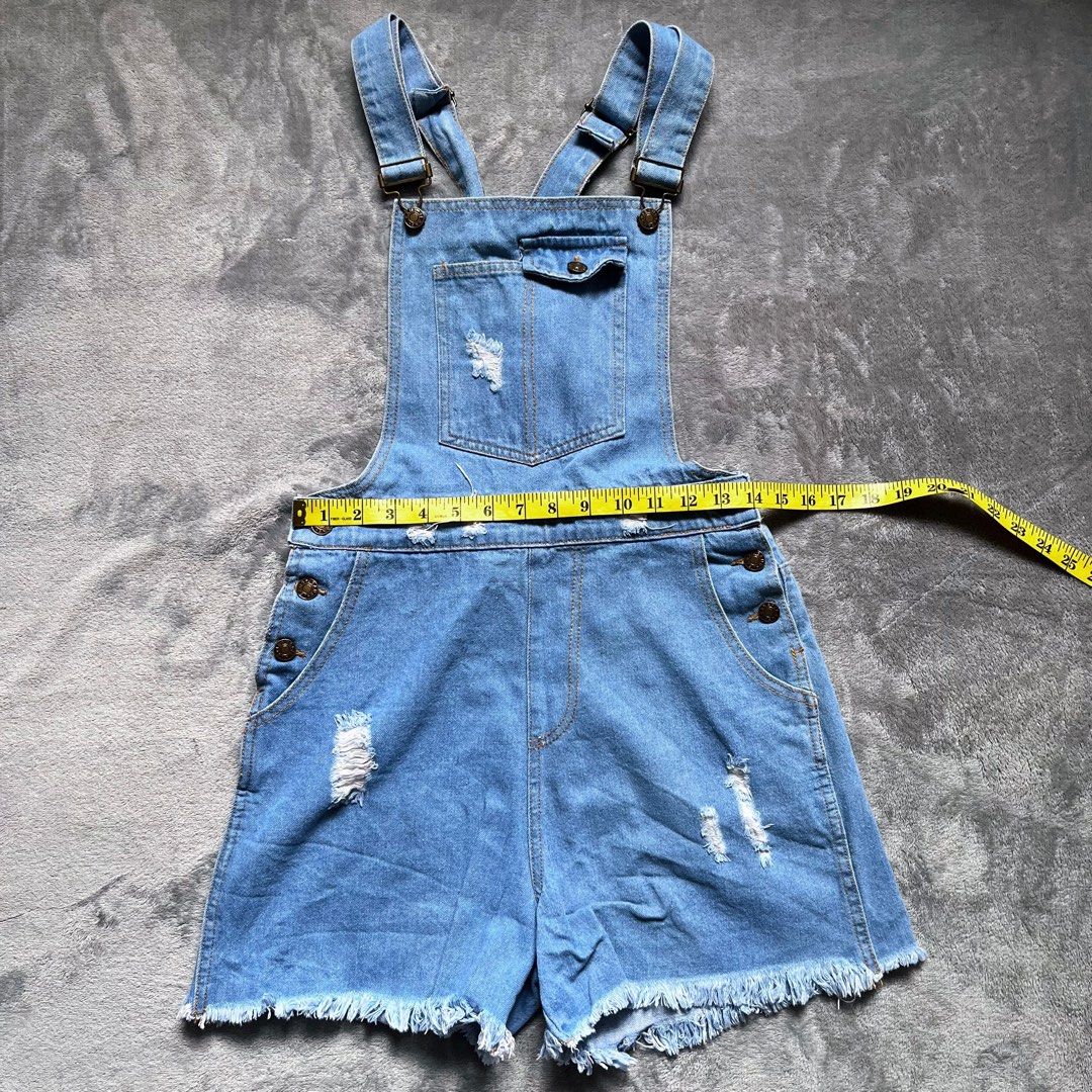 Ripped Denim Jumper Women s Fashion Dresses Sets Jumpsuits on Carousell