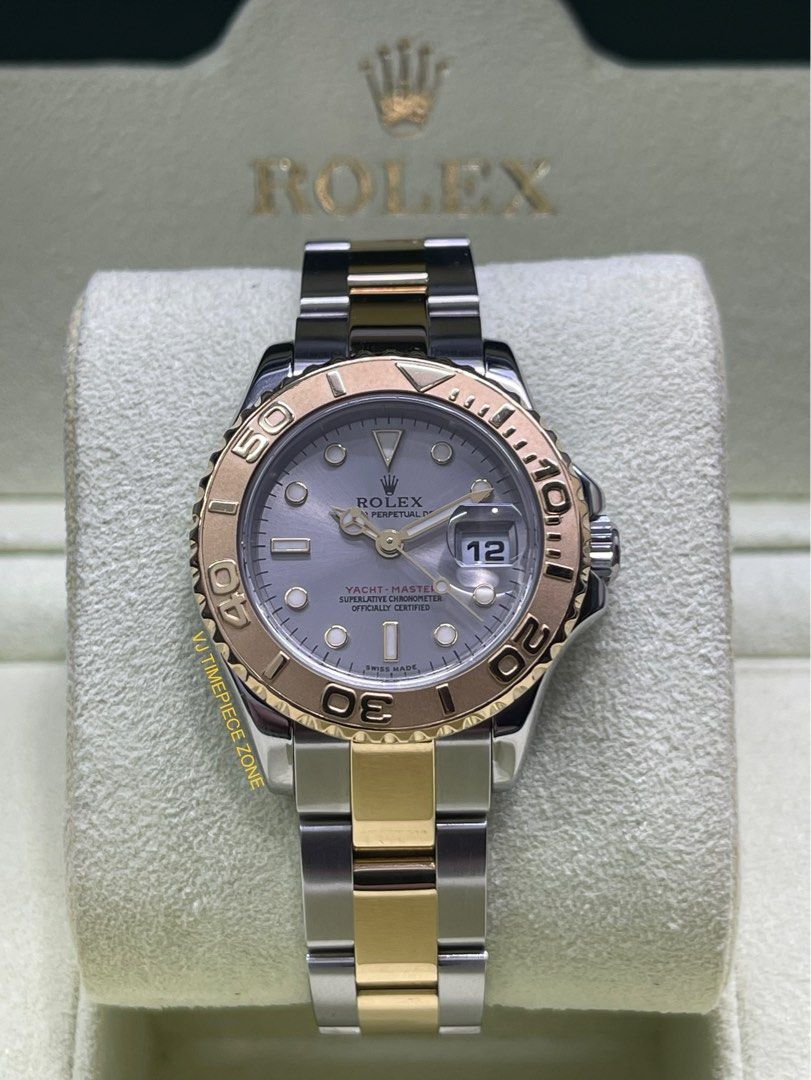 Rolex Yacht Master 29MM 18K Half Gold Ref.169623 Preowned Watch Onlyuu The Only small size sport model for lady TipTop Condition