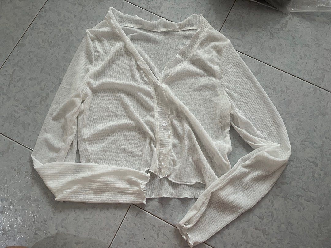 White cardigan on sale