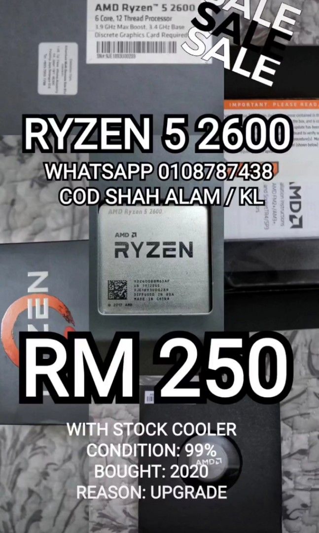 RYZEN 5 2600 Computers Tech Parts Accessories Computer