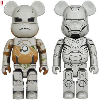 Set of 2 Bearbrick 1000% Iron Man Mark 1 2