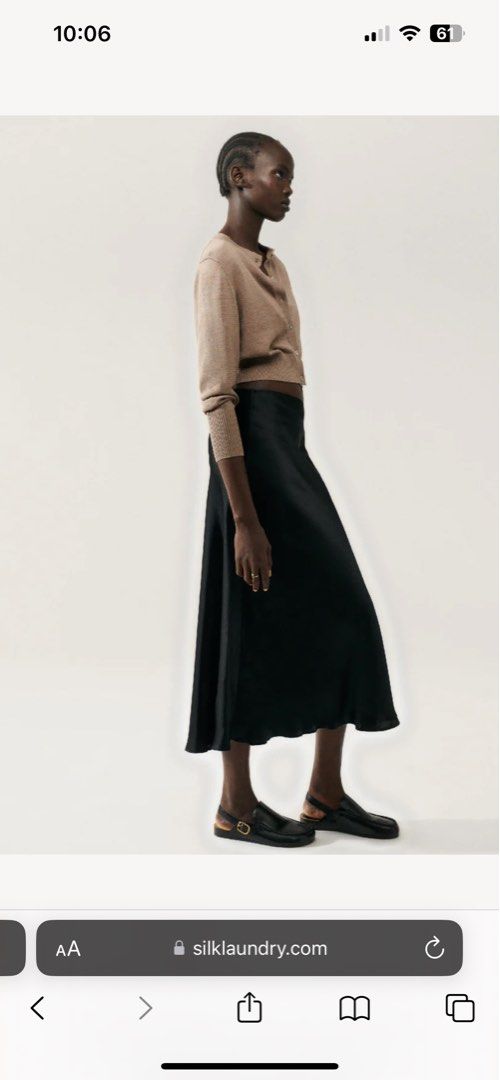 Silk midi deals skirt 48