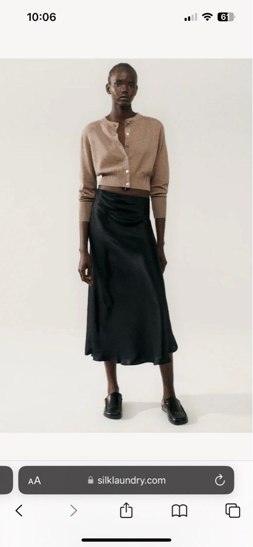 Bias cut skirt silk laundry 2025
