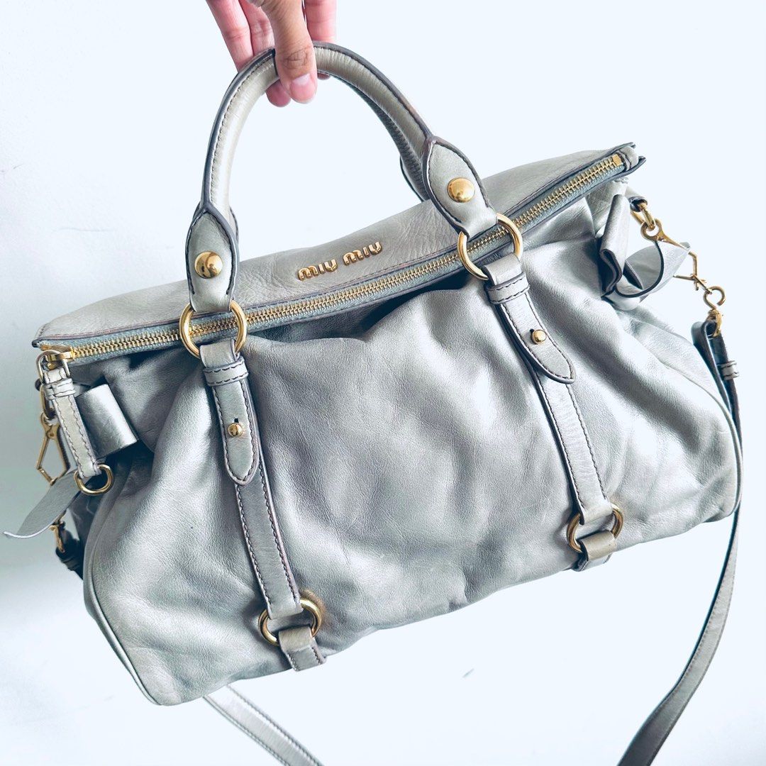 Miu Miu Vitello Shine Bag, Luxury, Bags & Wallets on Carousell