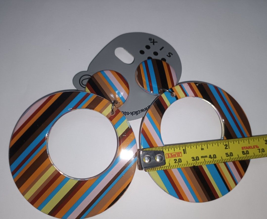 Rainbow clip on earrings outlet