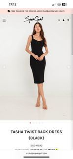 Supergurl Tasha Twist Back Bodycon Dress