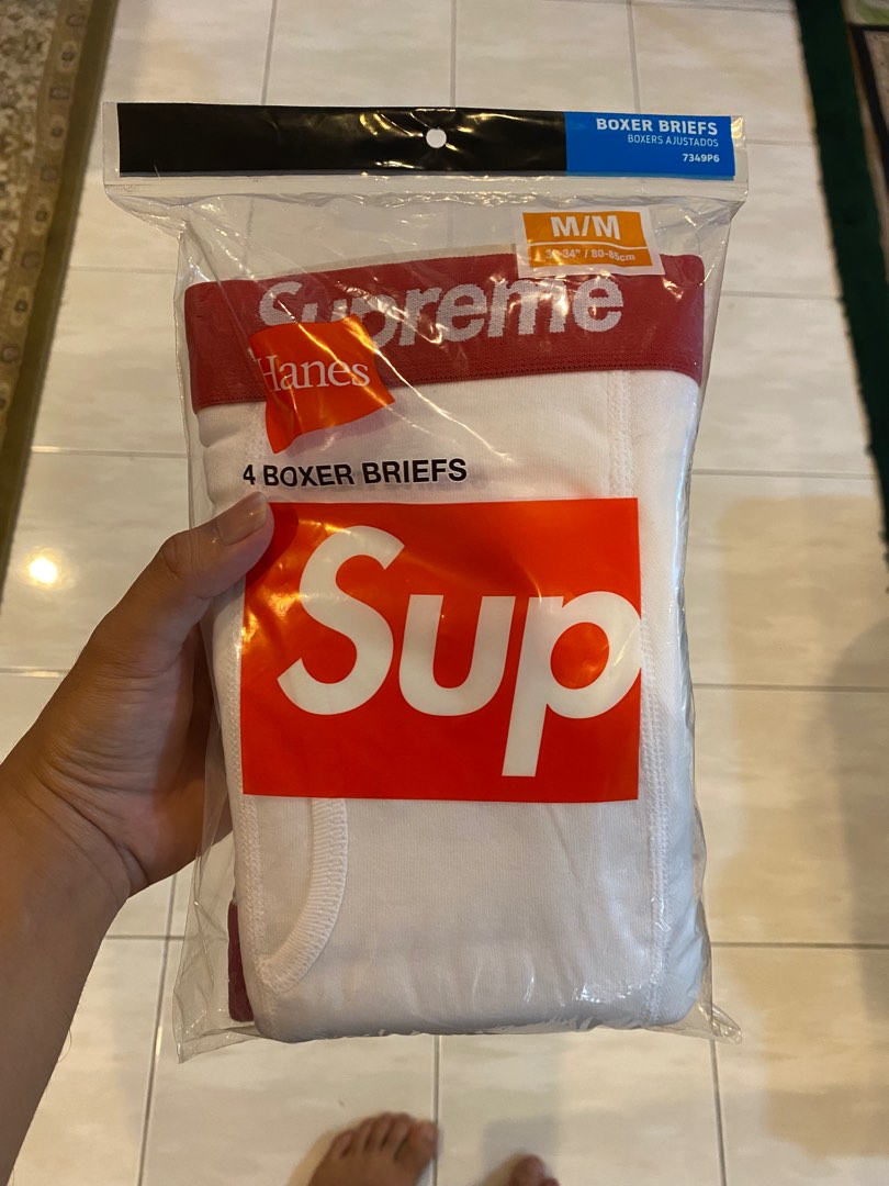 Supreme hanes boxer briefs sizing sales