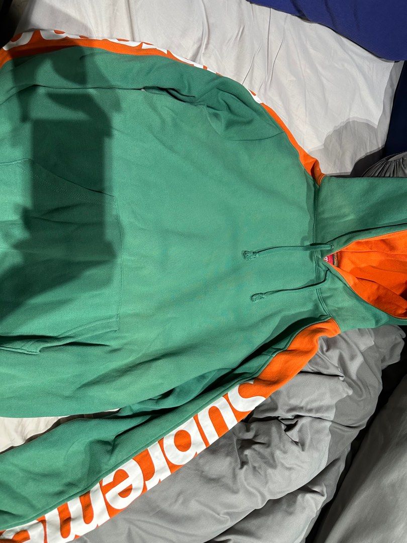 Supreme green orange shop hoodie