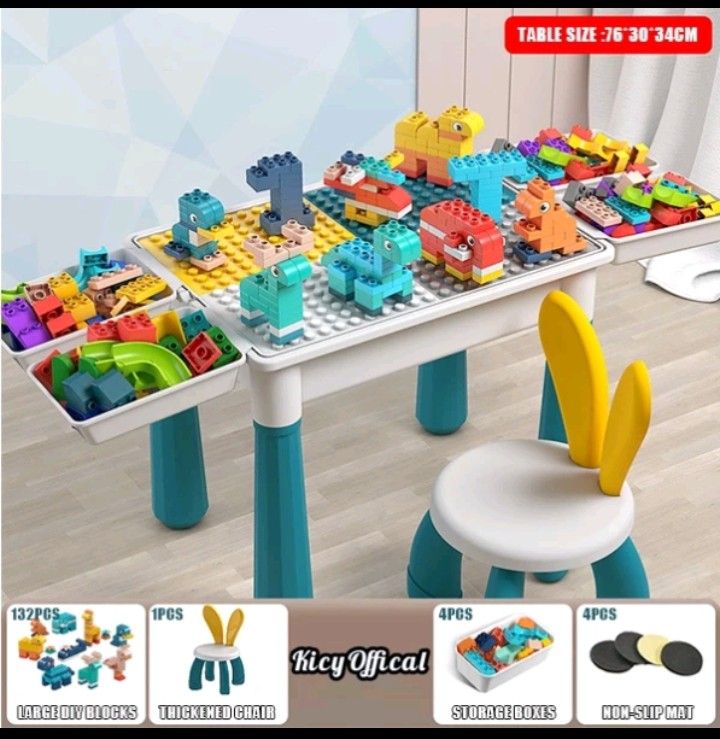 Table with blocks, Hobbies & Toys, Toys & Games on Carousell