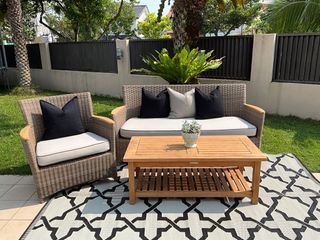 Teak & Mahogany outdoor sofa
