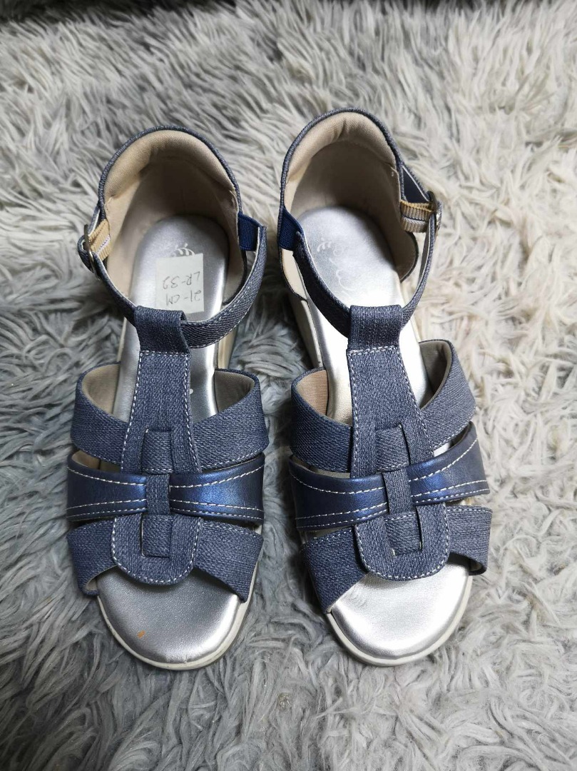 Texcy Blue Denim Sandals, Women's Fashion, Footwear, Flats & Sandals on ...