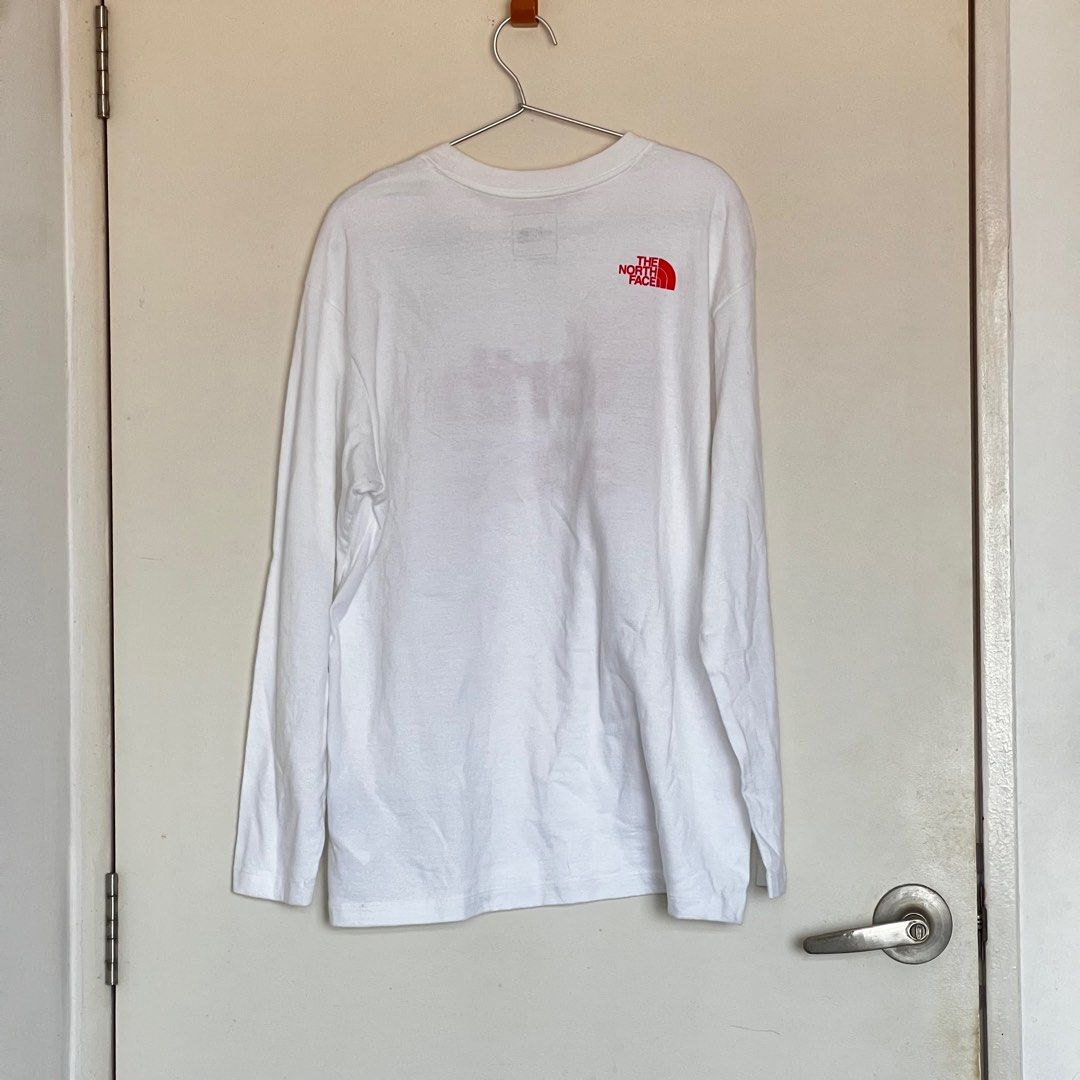 The north face white long sleeve top Men s Fashion Tops Sets