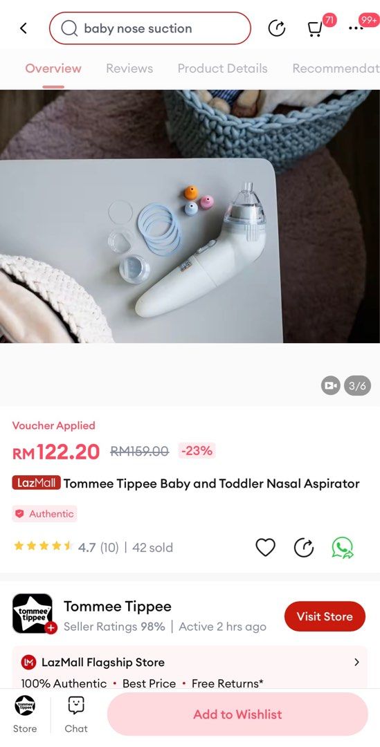 Tommee tippee nose suction hot sale