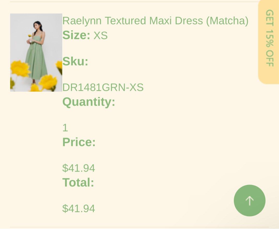 TTR Tinsel Rack Raelynn Textured Maxi Dress (Matcha), Women's Fashion