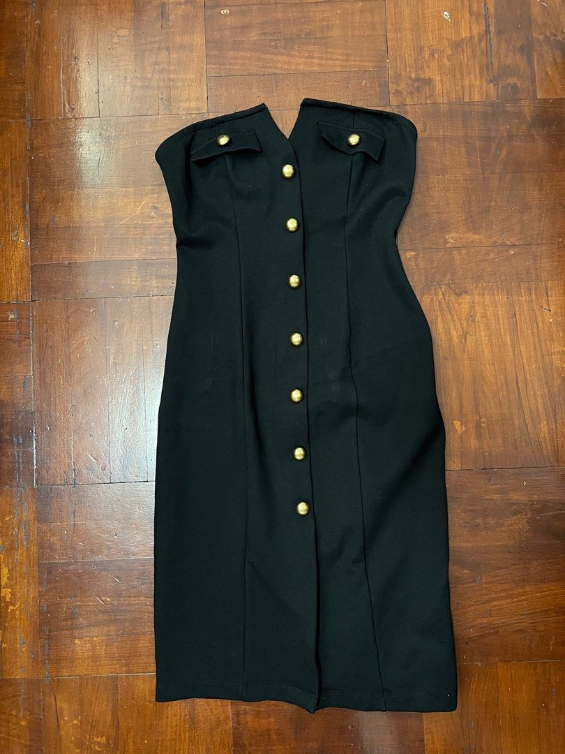 Tube dress with brass button down details, Women's Fashion, Dresses & Sets, Dresses on Carousell Tube dress with brass button down details, Women's Fashion, Dresses & Sets, Dresses on Carousell
