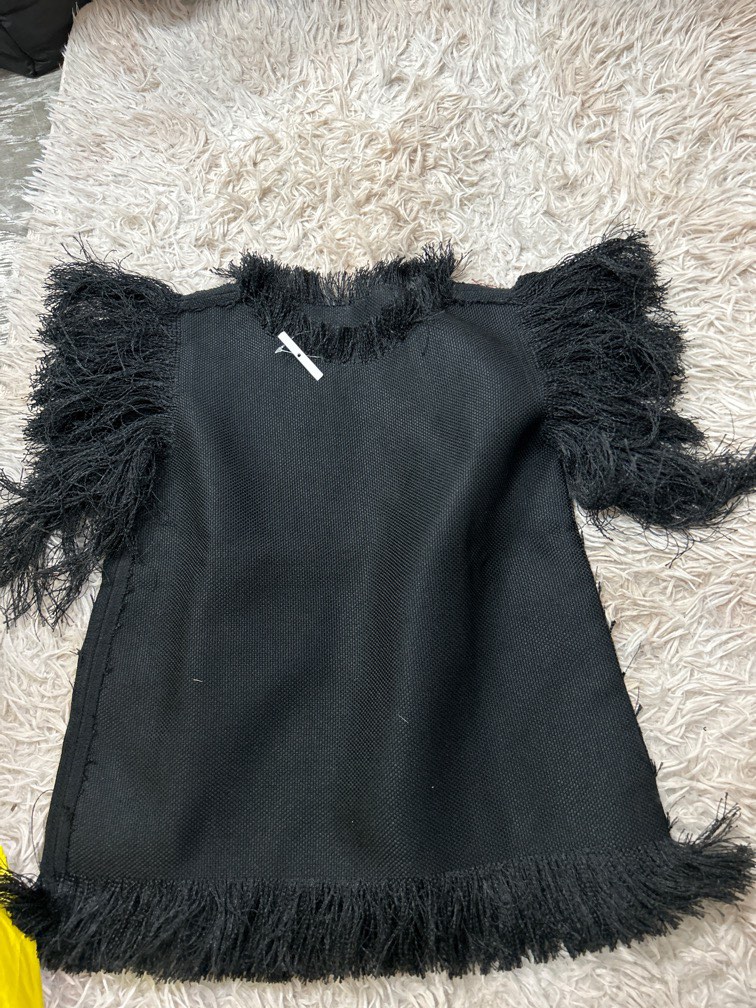 Free People 'Close To You' Thermal Top - Black, Long Sleeve Off-Shoulder, XS (Women's 0-2), 100% Cotton