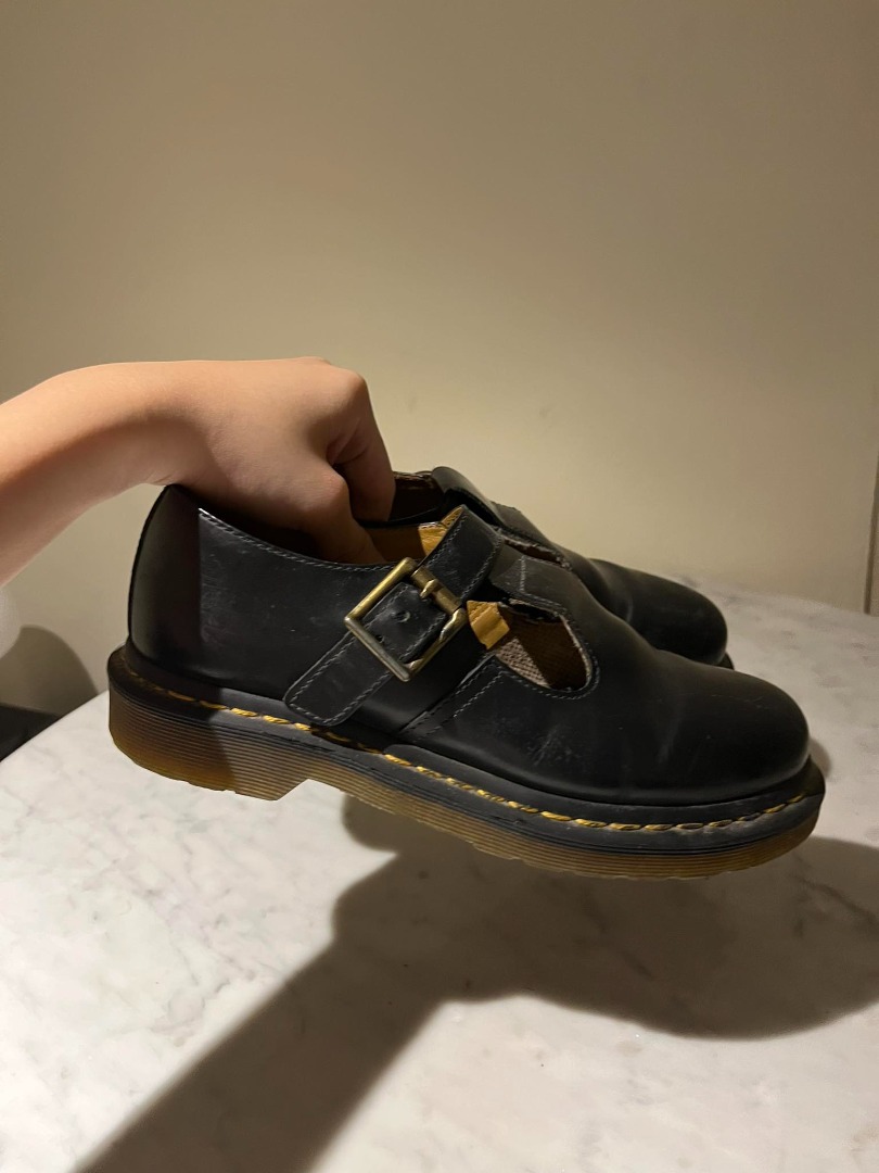 US 7 Dr. Martens Polley Smooth Letter Mary Janes / Chunky Doll Shoes