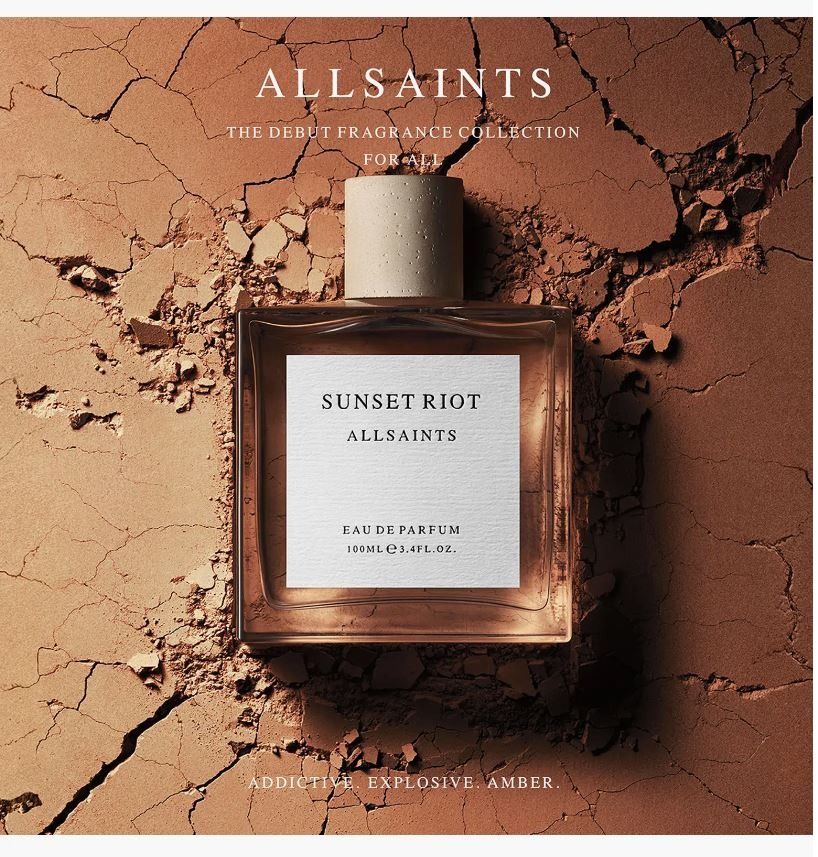 USA Allsaints Sunset Riot Eau de Parfum Set 100ml+15ml Travel-size