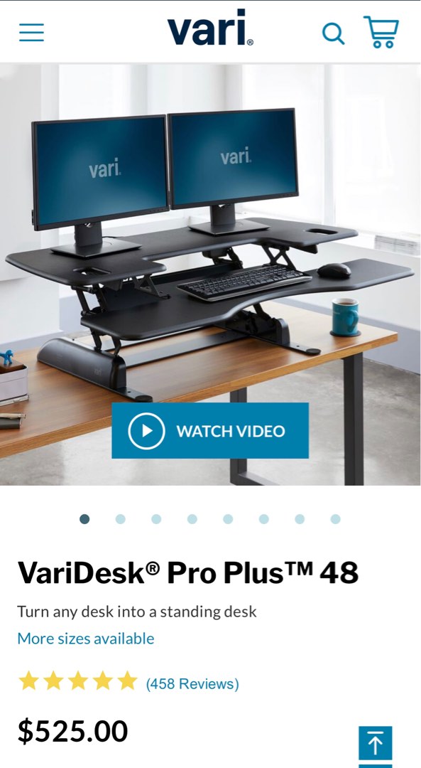Varidesk Pro Plus 48, Computers & Tech, Parts & Accessories, Other ...