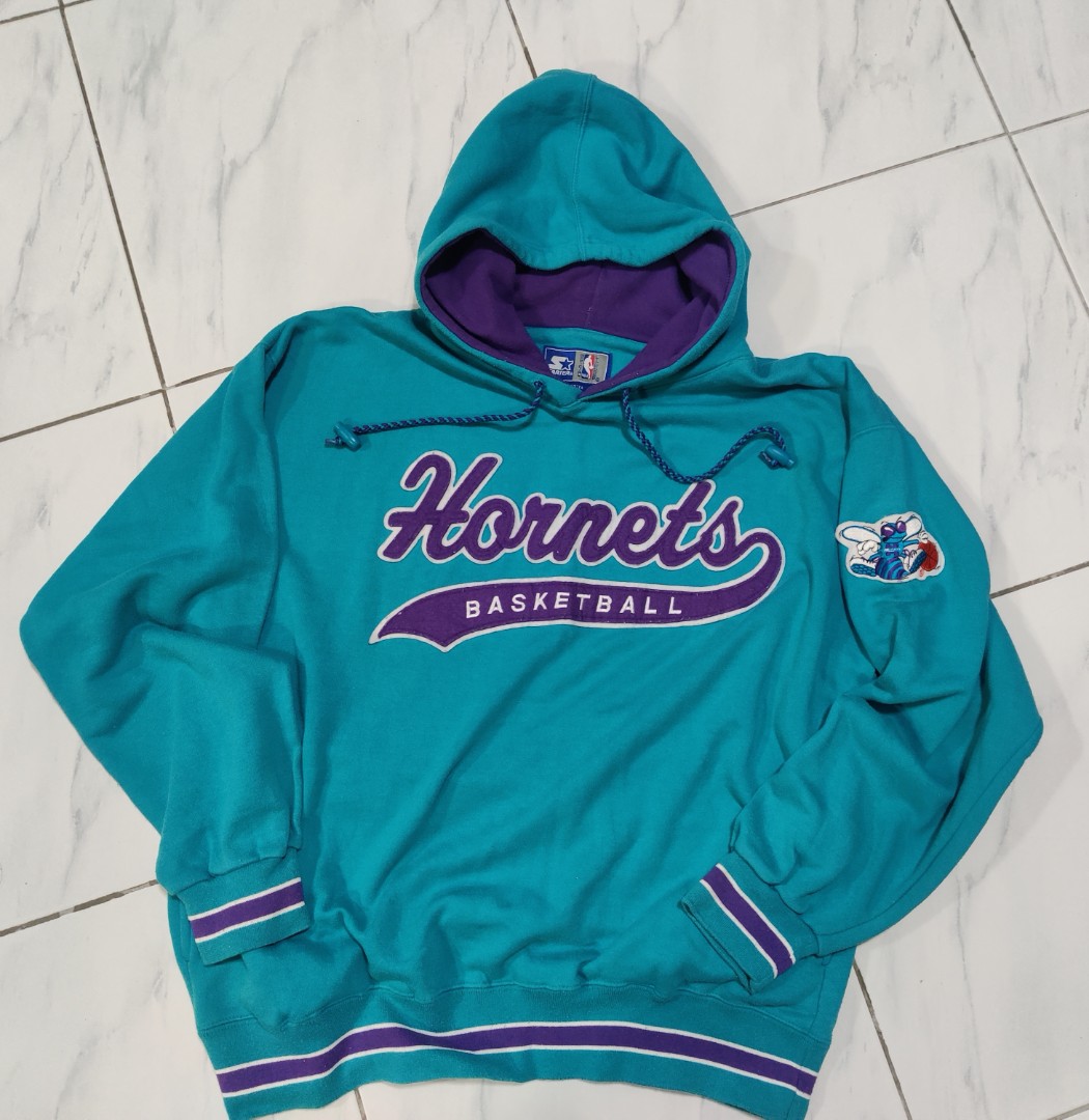 Starter Hoodie Sweater Charlotte Hornets Size L NBA Retro Vintage Hornets