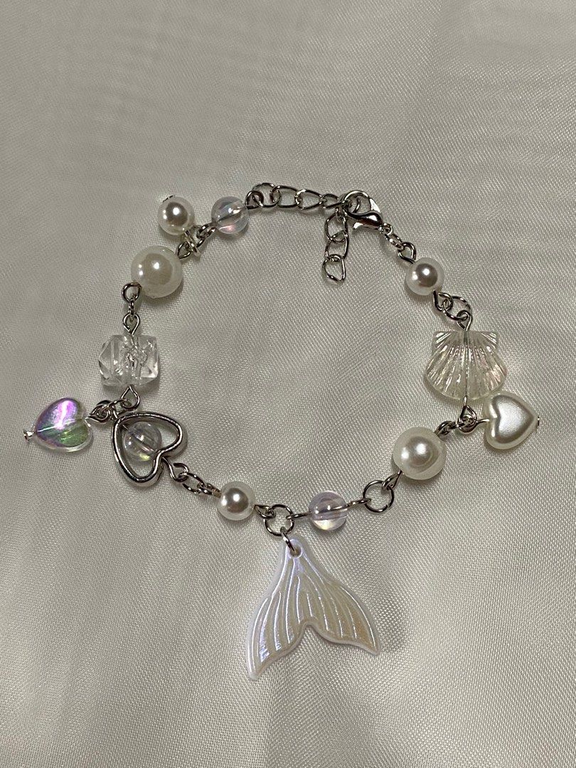 White dangling charms bracelet Women s Fashion Jewelry