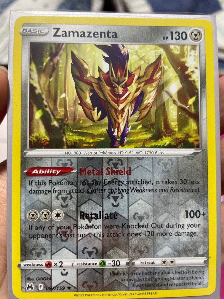 Zamazenta 097/159 reverse holo rare crown zenith pokemon tcg, Hobbies & Toys, Memorabilia & Collectibles, Fan Merchandise on Carousell Zamazenta 097/159 reverse holo rare crown zenith pokemon tcg, Hobbies & Toys, Memorabilia & Collectibles, Fan Merchandise on Carousell